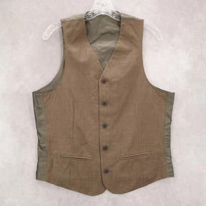 Braun 5 Knöpfe Leistentasche Rundweste Smoking Anzugweste Wolle Small 37R 30W - Bild 1 von 7