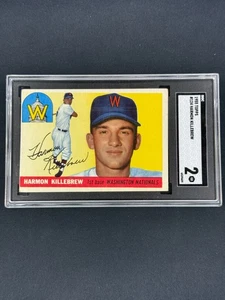 Harmon Killebrew 1955 Topps Rookie #124 SGC 2 Nationals HOF - Picture 1 of 2