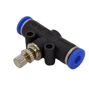 PU hose throttle check valve with plug connector 4mm Pneumatic throttle check va - Picture 1 of 7