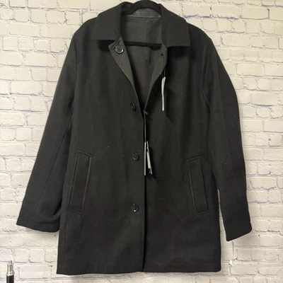 Cole Haan подпись мужчин маленький двусторонний дождевик шерстяная смесь новый стильный - Изображение 1 из 4