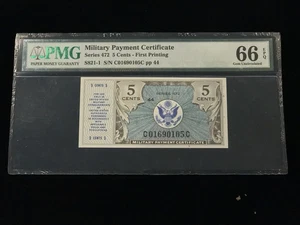 1948 Japan -Korea ----Series 472, 5 Cents First Printing (MPC) PMG 66EPQ S821-1 - Picture 1 of 2