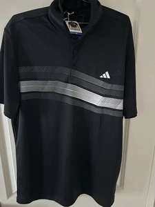 Adidas Mens Large Golf Polo Shirt - Black(size L) - Picture 1 of 5