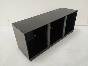 Alpha Triple Compartment CD Holder Shelf Stand Wall Mount Storage Made USA Vtg - Picture 1 of 11
