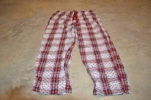 A0- Victoria's Secret Plaid Polka Dot Cotton Blend Pajama Pants Size Medium - Picture 1 of 3