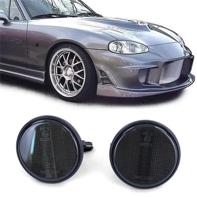 LED Seitenblinker Schwarz Smoke Paar passend für Mazda MX5 NA NB NBFL 90-05 - Bild 1 von 4