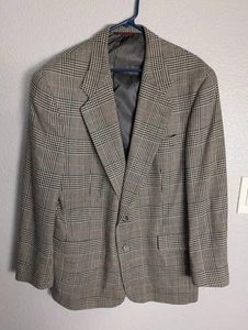 Hart Schaffner & Marx Sport Mantel Herren 44 R braun kariert Schurwolle Glencheck - Bild 1 von 13