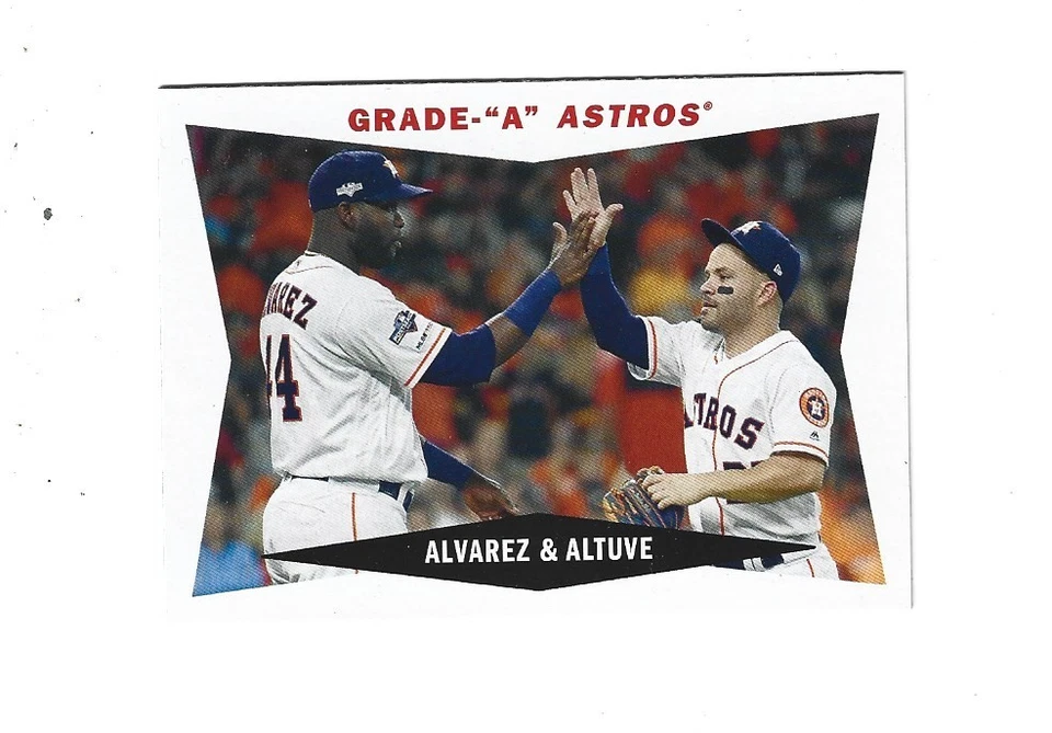 2020 Topps Archives '60 Topps Combo Cards #60CCAA Yordan Alvarez/Jose Altuve - Image 1 of 1