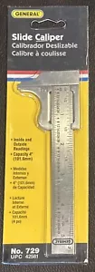 NIP General No 729 Slide Caliper Stainless Steel Free Shipping - Picture 1 of 3