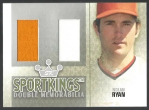 2007 SPORTKINGS NOLAN RYAN DOUBLE GAME USED WORN JERSEY PATCH SILVER #DM-06 - Bild 1 von 2
