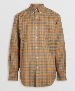 Burberry - Jameson Shirt - Beige Micro Check Cotton Long Sleeve Sz L New&Tag - Picture 1 of 5