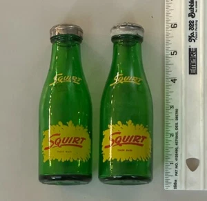 Vintage 1949 "Squirt" Soda Pop Bottle Vintage Salt And Pepper Shakers- Nearly 6" - Picture 1 of 7