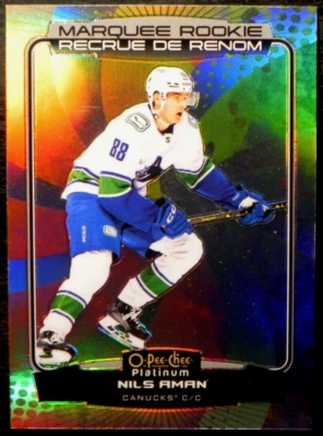 2022-23 22/23 Platinum Rainbow Color Wheel Marquee Rookie #286 Nils Aman Canucks - Image 1 of 2