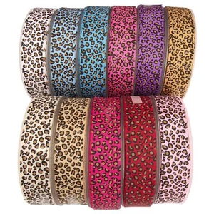 Premium Grosgrain Leopard Print Ribbon - Cheetah Animal Design Wild Craft - Picture 1 of 25