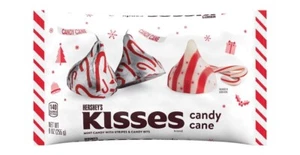 HERSHEY'S KISSES Candy Cane Flavored, Christmas Candy Bag, 9 oz - Picture 1 of 4