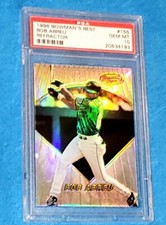 BOB ABREU 1996 BOWMANS BEST RC #155 REFRACTOR FOIL PSA 10 🔥🔥