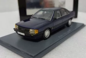 WOW Audi 100 Typ 44 1990 Blue Met. 1:43 Neo 43030 No Minichamps EXTREMELY RARE!! - Picture 1 of 11