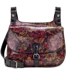 Patricia Nash London Saddle Floral Leather Flower Bag Handbag Leather - Picture 1 of 5