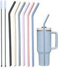 Pastel Color 14” Extra Long Silicone Replacement Straw for 40 Oz Stanley Cup, 