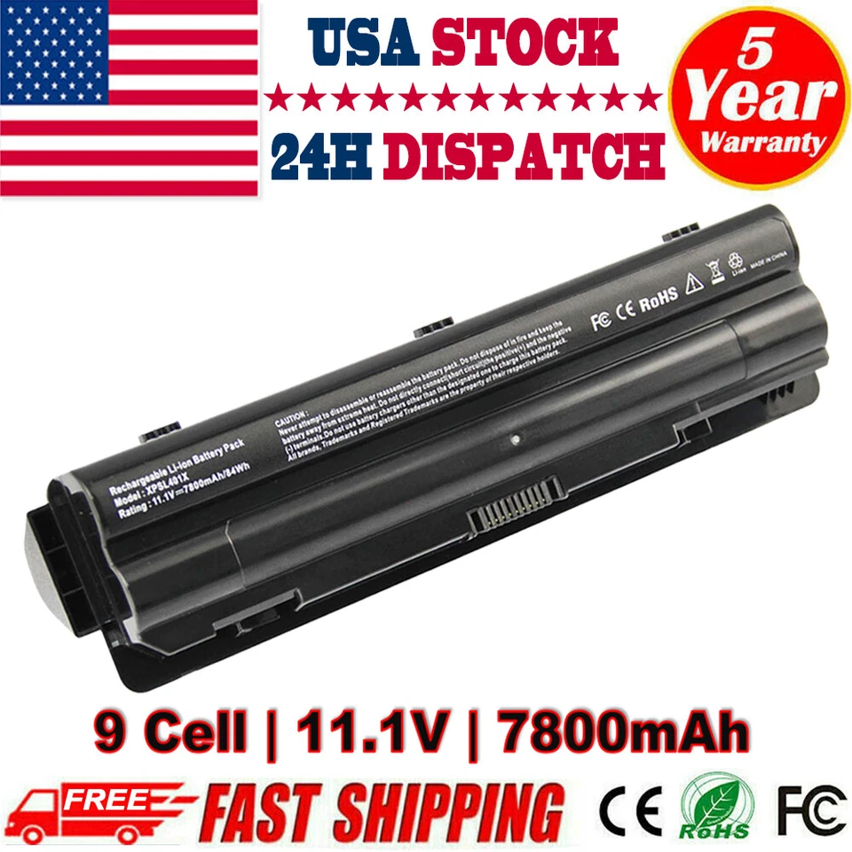 9Cell Battery For Dell XPS 14 15 17 L401X L501X L502X L701X L702X JWPHF R795X PC - Изображение 1 из 4