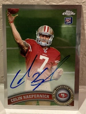 2011 Topps Chrome Colin Kaepernick Auto RC #25 - Image 1 of 2