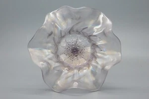 Dugan Diamond CONSTELLATION Carnival WHITE Seafoam S-Repeat Glass 5" COMPOTE - Picture 1 of 6