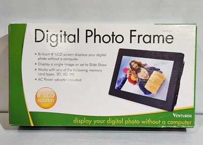 Marco de fotos digital Venturer DPF811SE 8 pulgadas nueva caja abierta Foto 1 de 3