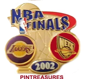 Prendedor de Los Angeles Lakers RARO 2002 NBA Championship Lakers vs New Jersey Nets Pin - Imagen 1 de 3