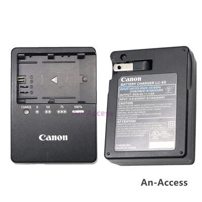 Original Canon LC-E6 Charger for EOS LP-E6 LP-E6N E6NH E6P Battery EOS Ra R5 R6 - Image 1 of 4
