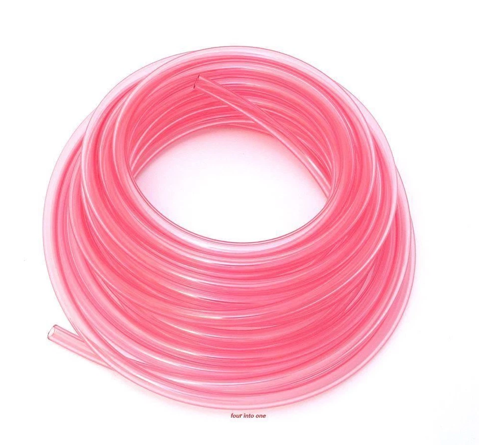 Helix Clear Pink / Red 3/16" (5mm) Polyurethane Fuel Line - 5 ' Feet Foto 1 de 1