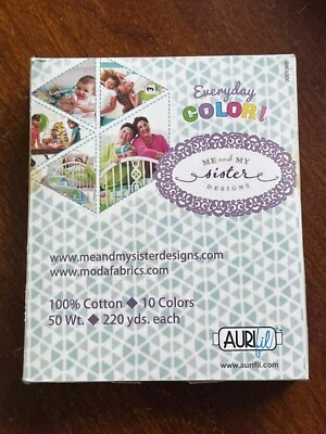 AURIFIL every day color SET FROM QUILTER'S PLANNER 10 SPOOLS 50 WT COTTON - Image 1 of 4