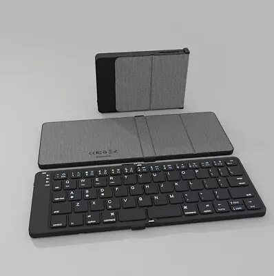 foldable Wireless Bluetooth keyboard Rechargeable ultrathin Portable mini mute - Image 1 of 4