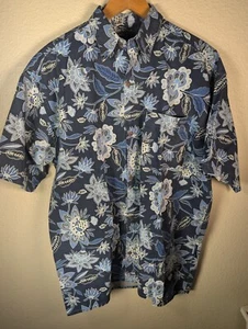Honolua Surf Co. Shirt SMALL 100% Cotton Shades Of Blue Denim Hawaiian Camp... - Picture 1 of 7