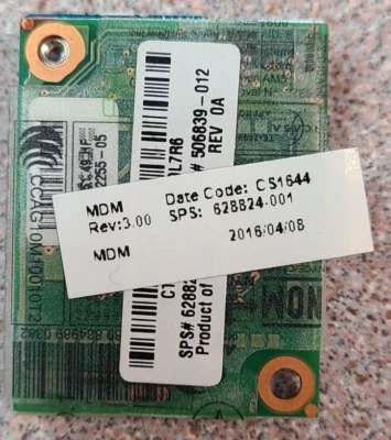 628824-001 GENUINE ORIGINAL HP MODEM CARD proBOOK 6000 SERIES - Image 1 of 2