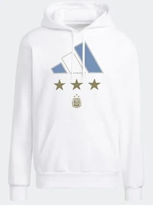 ADIDAS ARGENTINA CHAMPIONS HOODIE 3 Stars Argentina World Cup Qatar 2022 White - Picture 1 of 2