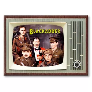BLACKADDER GOES FORTH TV Classic TV 3.5 " x 2.5 " Steel Cased FRIDGE MAGNET - Picture 1 of 2