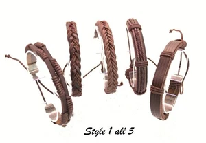 1 Stck. Böhmische Echtlederarmbänder Männer/Frauen kostenloser Versand Form San Diego C.A. - Bild 1 von 38