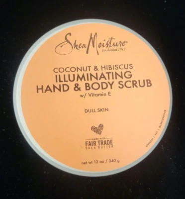 Exfoliante corporal SheaMoisture para piel opaca iluminadora coco e hibisco, 12 oz. Foto 1 de 3