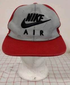 Nike True Air Cap Hat Red Gray Adjustable Snapback Embroidered Two Toned - Picture 1 of 7