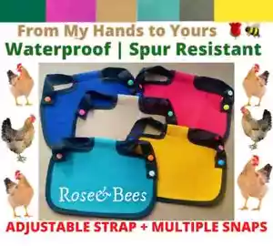 Chicken Saddle Apron | Hen Back Protector | Waterproof Canvas Poultry Guard - Picture 1 of 15