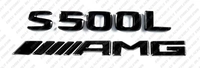 Maletero emblemas negro brillante para Mercedes-Benz S500L AMG W140 W220 W221 W222 W223 Foto 1 de 4