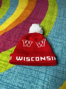 Vintage Wisconsin Badgers Mütze Bohne Tossel Cap Vintage gebraucht - Bild 1 von 2