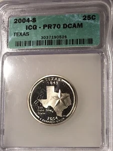 2004 S 25C Texas State Quarter PR70DCAM ICG - Picture 1 of 2