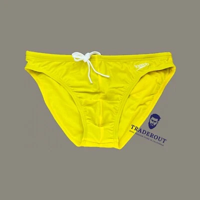 Speedo Hombres Amarillo Vibrante Solar Natación Breve Bikini Traje de Baño 30 32 34 36 38 Foto 1 de 3