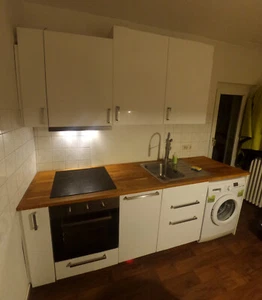 Ikea Komplette Küche - Küchenzeile Eiche mit Elektrogeräten - Neuwertig - Bild 1 von 4