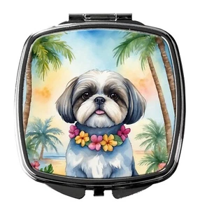 Caroline's Treasures Shih Tzu Luau Compact Mirror Decorative Travel Makeup Mi... - Picture 1 of 5