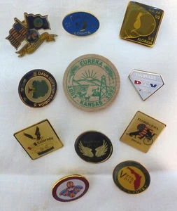 Veteran Pins, Tiebacks, Badges, Badges LOT OF 11 Veterans, DAV, States - Picture 1 of 4