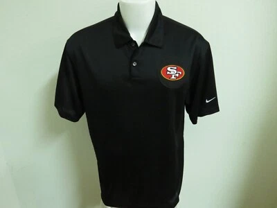 Camisa polo M-4XL negra 49ers Nike Dri-Fit para hombre #84A Foto 1 de 4