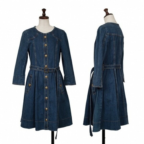 Tunica Burberry blu logo bottoni denim 38 donna usata