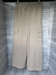 Nike Jordan Girls Beige Fleece Cargo Pants Size M(10-12Y) Legend New w/Tags - Picture 1 of 3