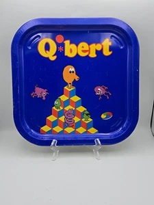 Qbert 1983 Mylstar Electronics Inc Tin Metal Lap Top TV Tray Bed Snack Tray VTG - Picture 1 of 15
